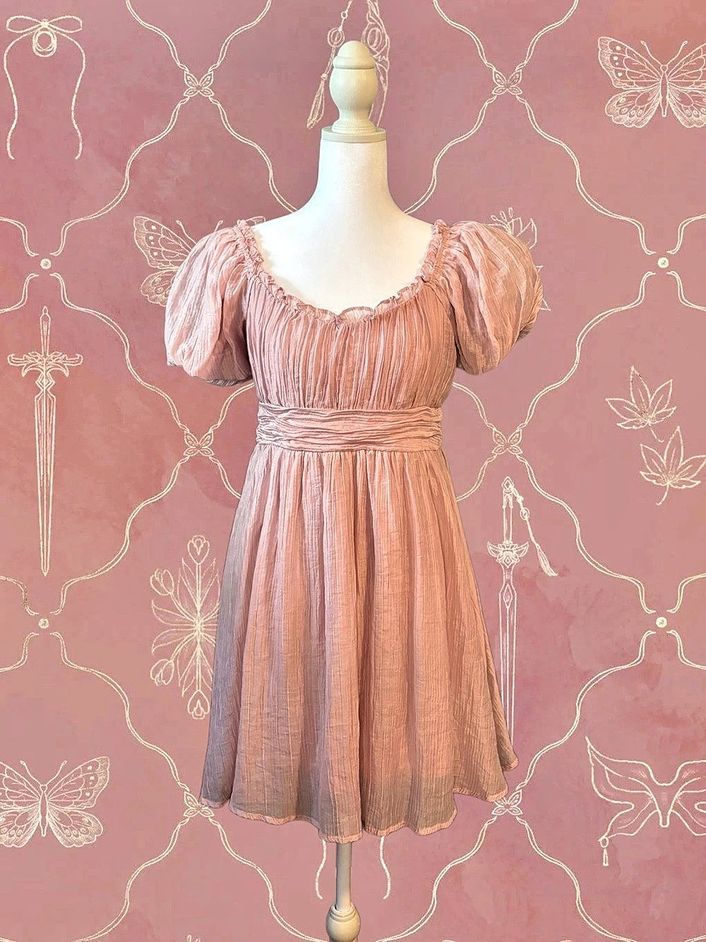 Blush Milkmaid Mini Dress